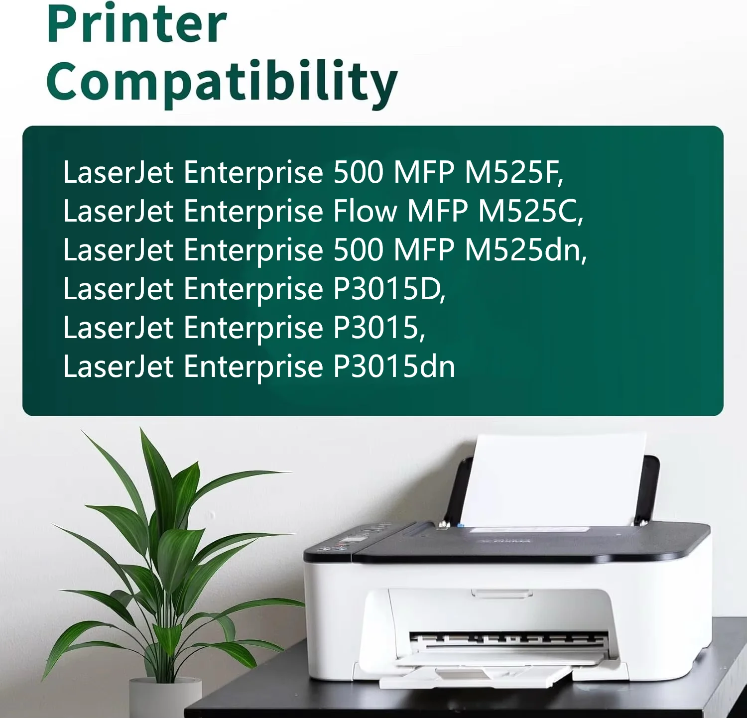 Jhaan 55A 55X Toner kompatibel mit HP 55A CE255A CE255X Toner Laserjet Enterprise P3015 P3015DN P3015D Pro 500 MFP M521DN – Detail 3