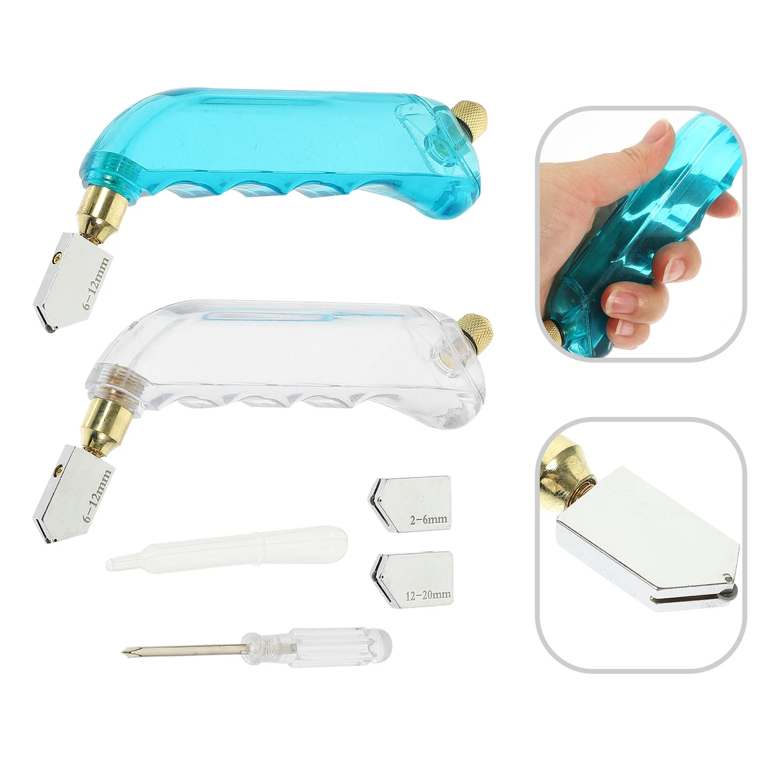 

1Set Refillable Oil Feed Glass Cutting Tool Smooth Scoring for Stained Glass Wine Bottles Jars DIY Home Projects