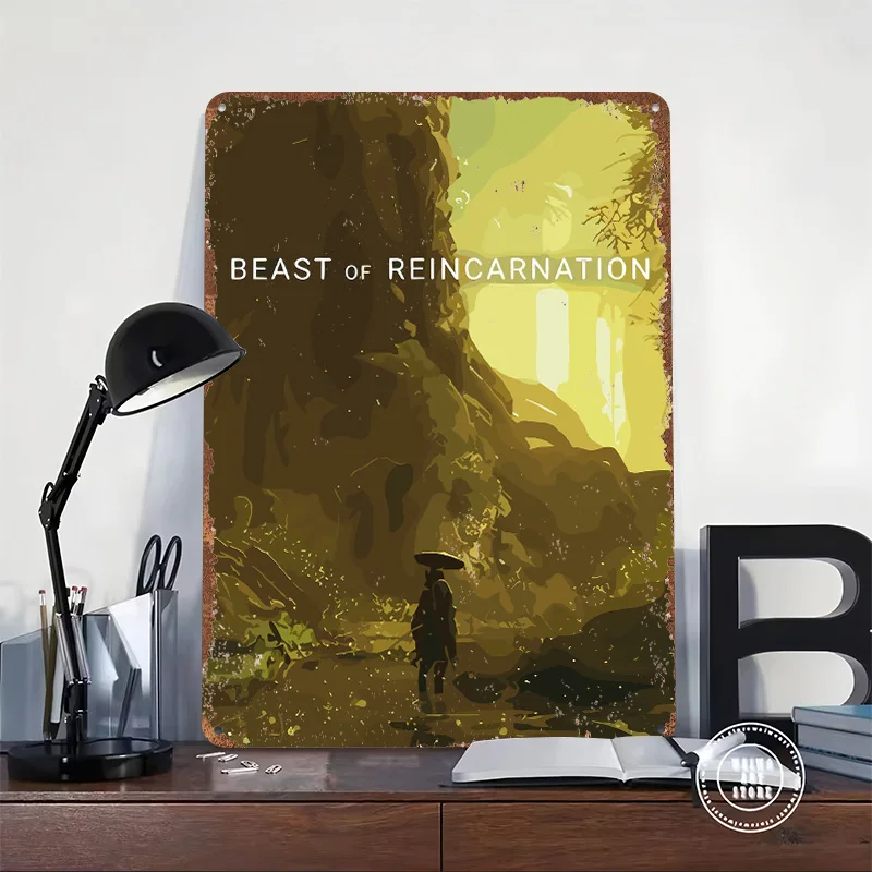 Beast of Reincarnation Digital Art Tin Poster Customized Wall Art Retro Vintage Metal Signs for Fans Room Home Decoration Luxury