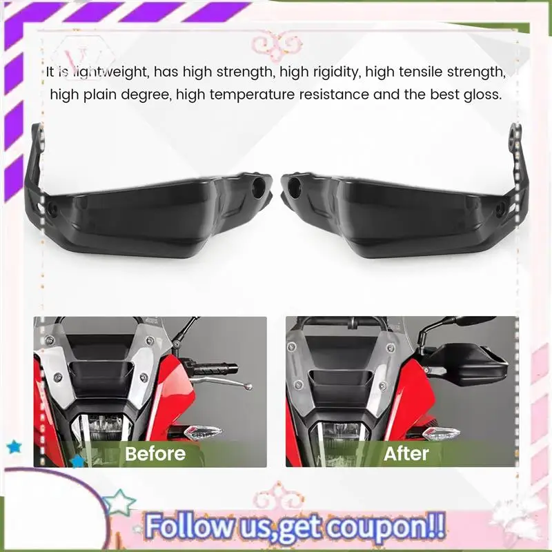

Easy To Use Motorcycle Accessories Handguard Hand Guard Fairing Shield Protector Windshield For Honda NX400 NX500 2024