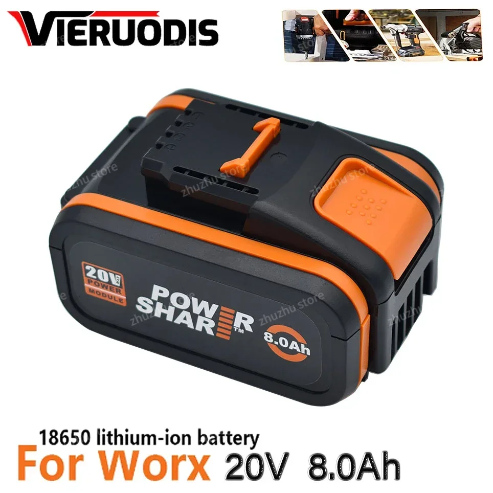 

20V 6.0Ah/8000mAh Lithium battery Rechargeable Battery WA3553 WA3551 WA3553.1 WA3570 for All WORX Electric and Garden Tools