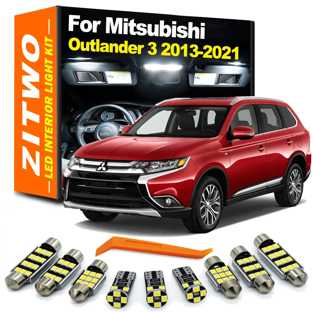 

11 шт. для Mitsubishi Outlander 3 MK3 2013 2014 2015 2016 2017 2018 2019 2020 2021 комплект светодиодных внутренних купольных светильников с номерным знаком