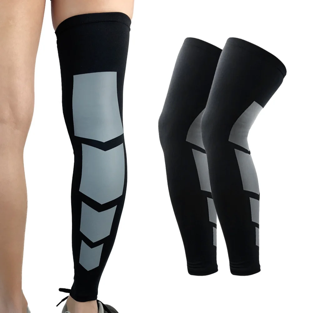 

2pcs Breathable Knee Support Braces Comfortable Fitness Lengthen Knee Pad for Cycling Running Sports (Black Size )