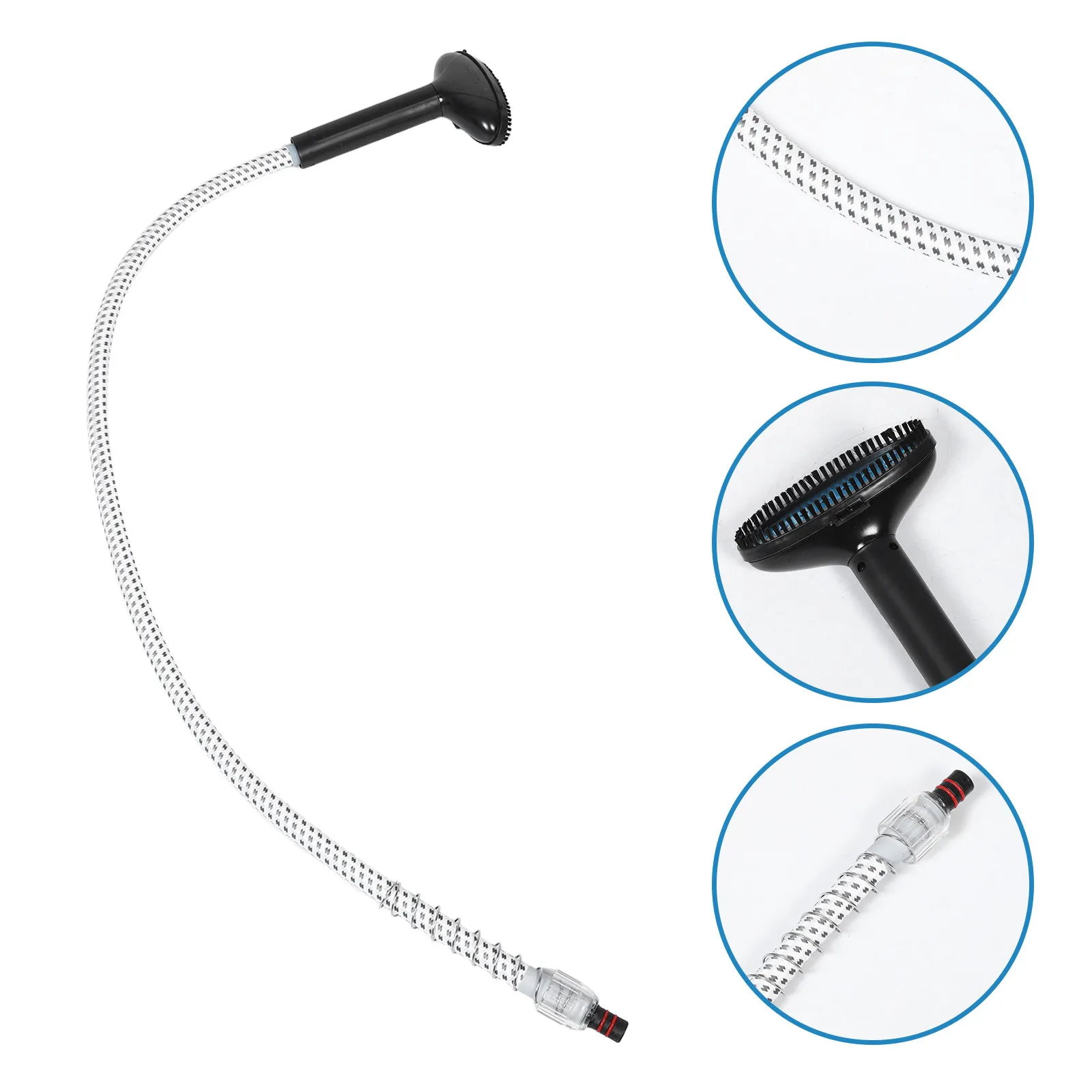 

Универсальный сменный шланг для отпаривателя с металлической насадкой-щеткой и зажимом для парового утюга и одежды