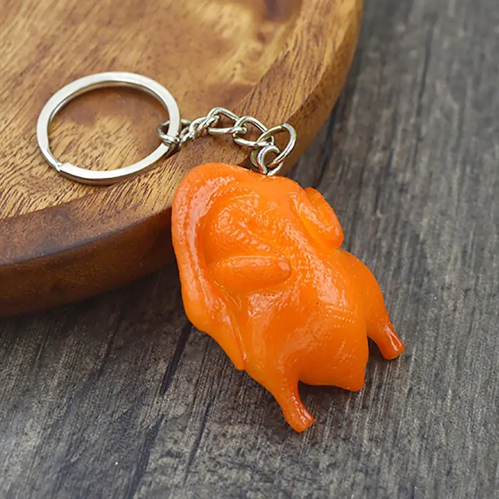 Phone Pendant Toy Cartoon Key Ring Gift Mini  Cute Fashionable Chicken Wings Fast Food Key Chain