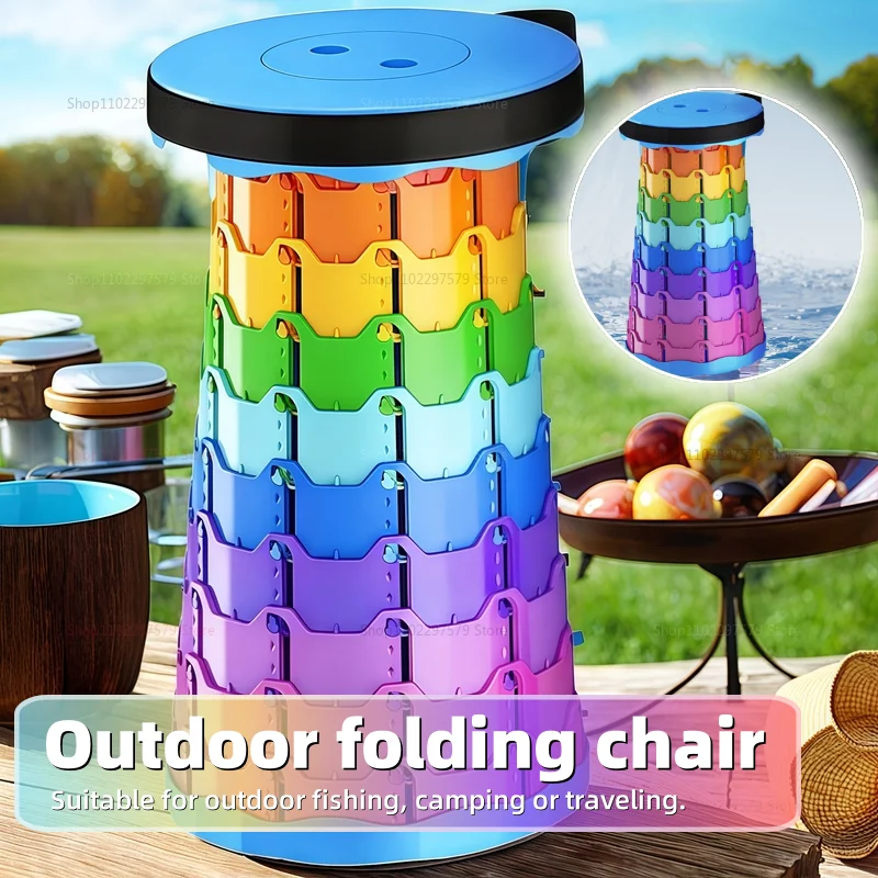 【セール中】屋外用伸縮式折りたたみ椅子、釣り、キャンプ、旅行に最適。頑丈で持ち運び可能、伸縮式デザイン。