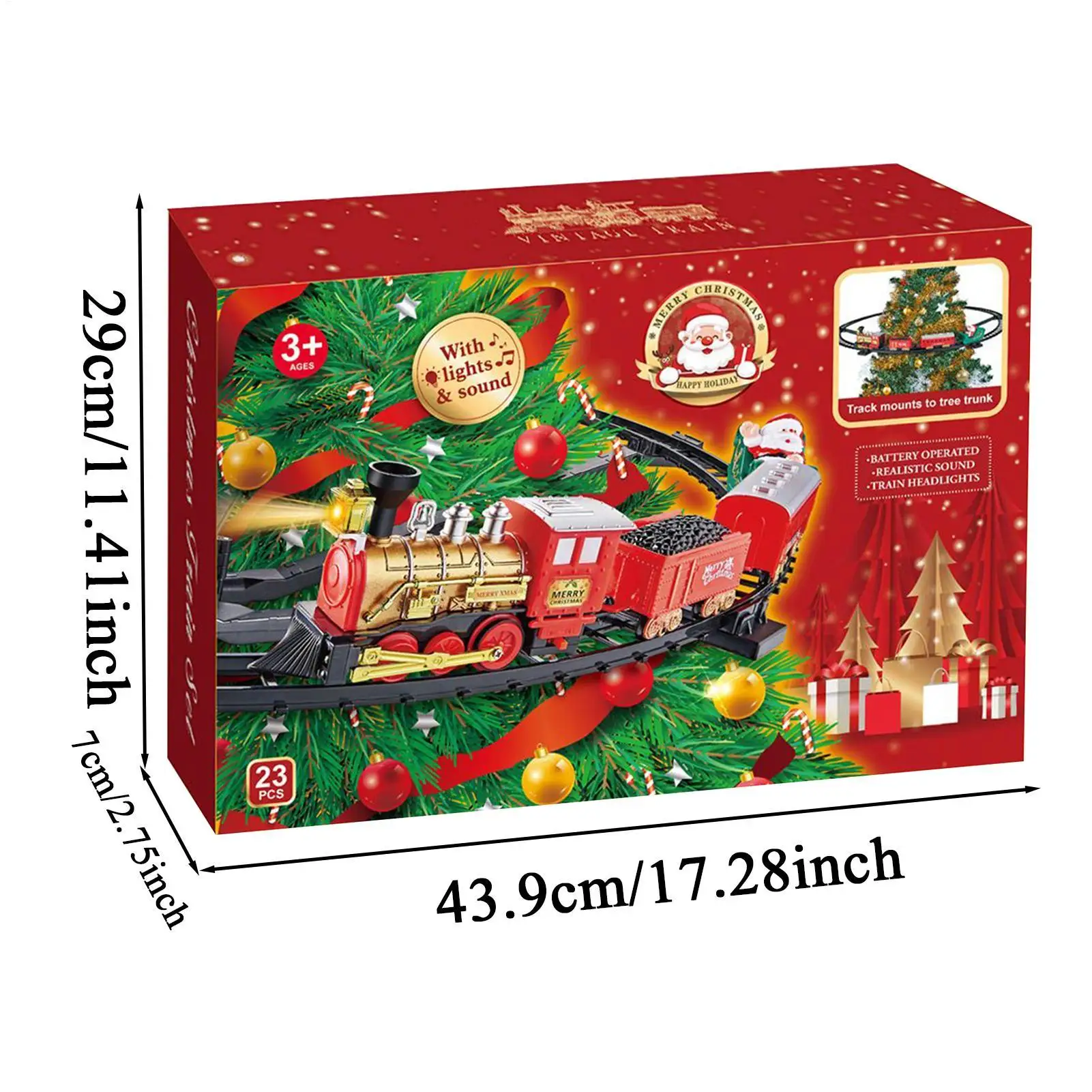 Tren eléctrico ensamblado Diy con sonido ligero, decoración del hogar, árbol de Navidad, motor musical, juego de tren para sala de estar, dormitorio, sala de juegos