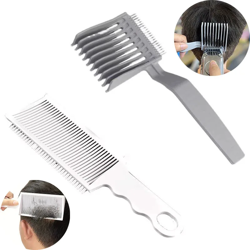 1PCS  Flat Top Hair Cut Gradient Hairstyle Combs Men's Arc Design Curved Positioning Hair Clipper Combs Salon Hairdresser Tools