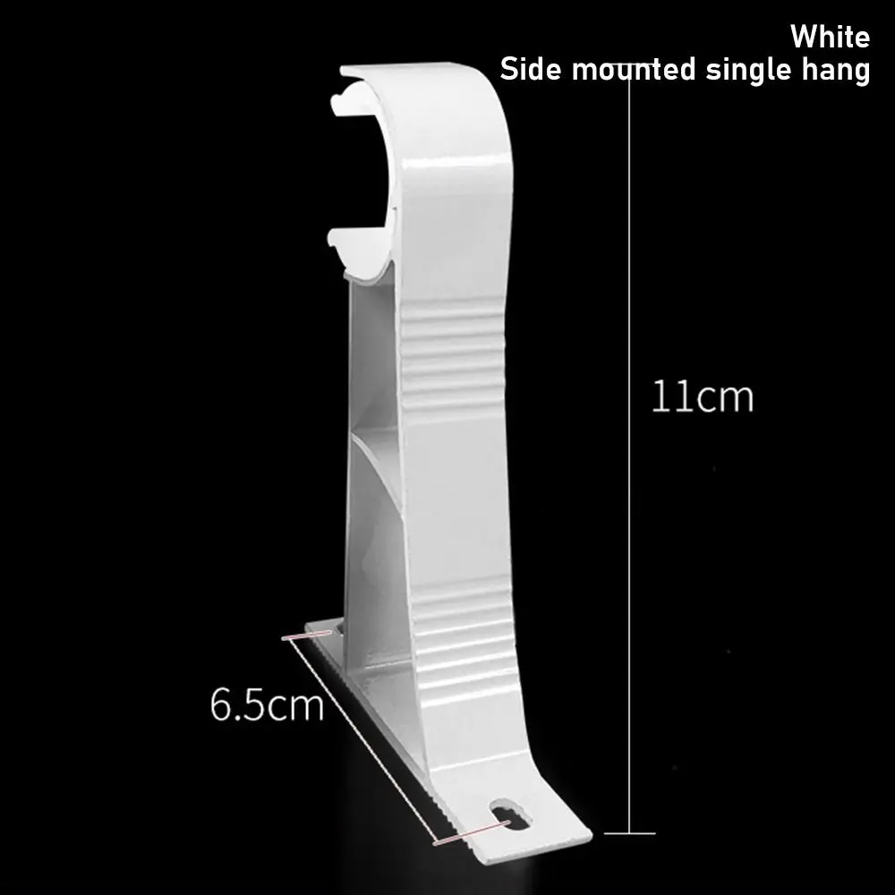 1Pcs Single Double Hang Curtain Rod Bracket Aluminum Alloy Furniture Hardware Hanger Hook Fixing Clip Crossbar Rod Support Clamp