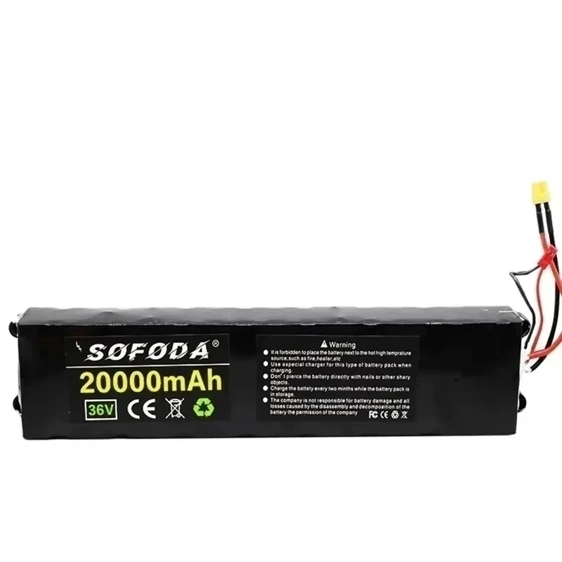 36V 20Ah 18650 Rechargeable lithium Battery pack 10S3P 500W High power for Modified Bikes Scooter Electric Vehicle,With BMS XT30