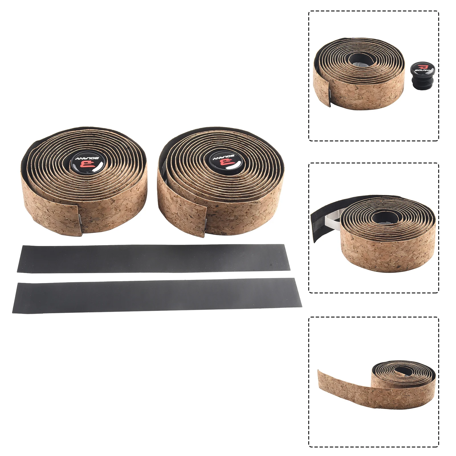 Sawdust Grain Handlebar Tape Natural Tan Brown PU wood Chip Texture Comfortable Feel Parts Replacement Shock Absorption