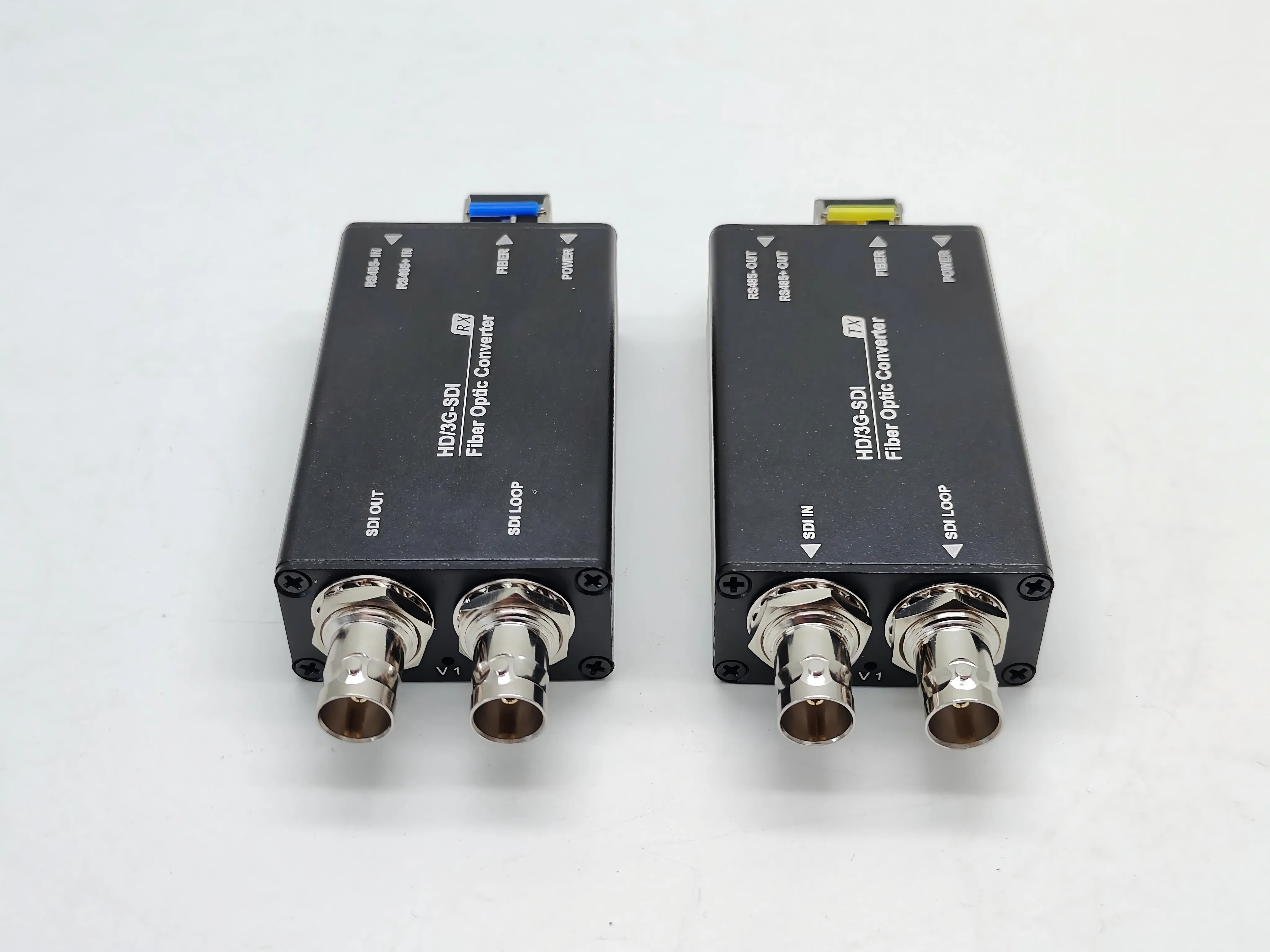 Mini HD SDI Fiber Extender 1080P&60HZ 3G-SDI Over Fiber Converter Broadcast Level SDI Converter Single-Mode Single Fiber 20km