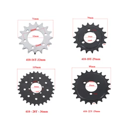 Motorcycle 410 Chain Plate 16T 18T 22T 28T Sprocket 18/22 Tooth Transmission Gear Fit For Electric Scooter Bicycle Bike Parts