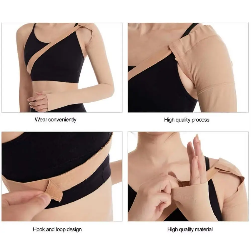 Elastic Mastectomy Compression Sleeve Breathable Adjustable Strap Elastic Arm Sleeve Durable Fastening Strap
