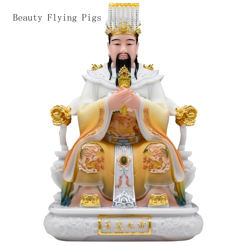 

1PCS12 inch resin jade statue of the Queen Mother White Marble home worship feng shui ornaments