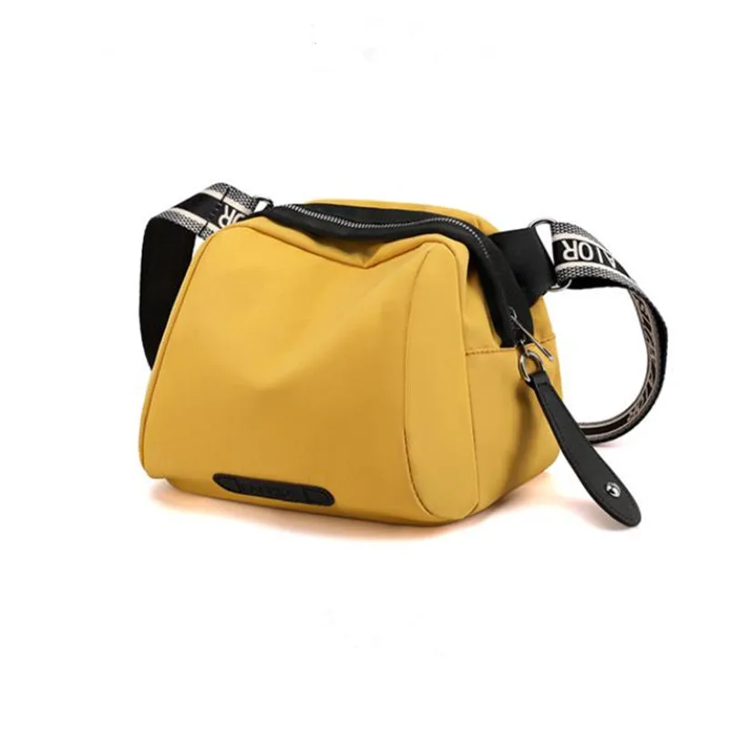 Trendy Korean Nylon Crossbody Bag with Zipper Pocket Casual Stylish Shoulder Bag Fashion Shell Bag Purse