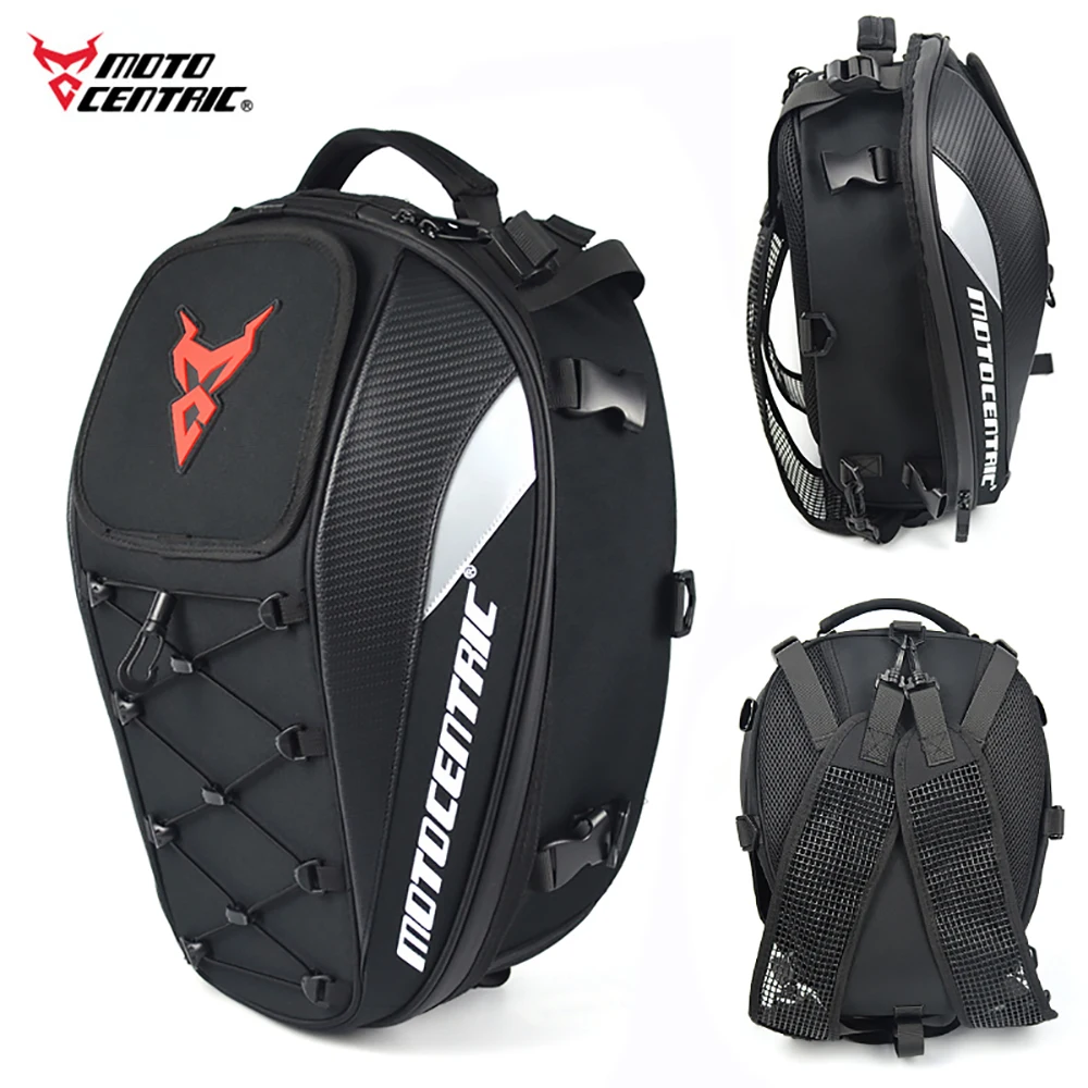 

Motocentric Waterproof Motorcycle Tail Bag 37L Capacity Reflective Storage Rear Seat Pack Motobike Multifunct Durable Backpack