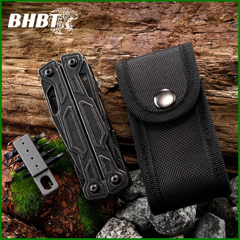 

BHBT 27 в 1, многофункциональные складные плоскогубцы, портативный EDC для улицы, аварийное оборудование для кемпинга и дома с битами