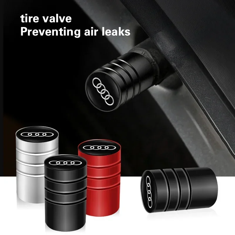 

4Pcs Aluminum Alloy Car Tire Valve Cover Valves Cap Accessories For Audi A3 A4 A6 A5 Q5 A1 Q7 Q3 TT SQ5 RSQ3 RSQ8 S3 S4 RS5 RS6