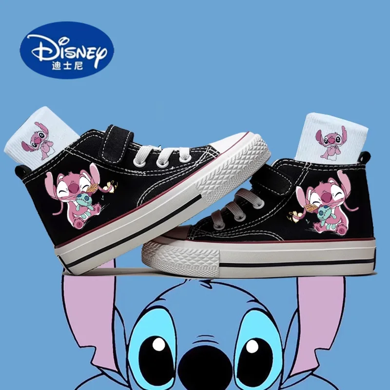 Sepatu Kanvas Anak Disney A115 Koleksi Musim Gugur/Musim Dingin 2025 |   Sepatu Trendi Baru untuk Anak Laki-Laki dan Perempuan, Model Kasual dengan Tali