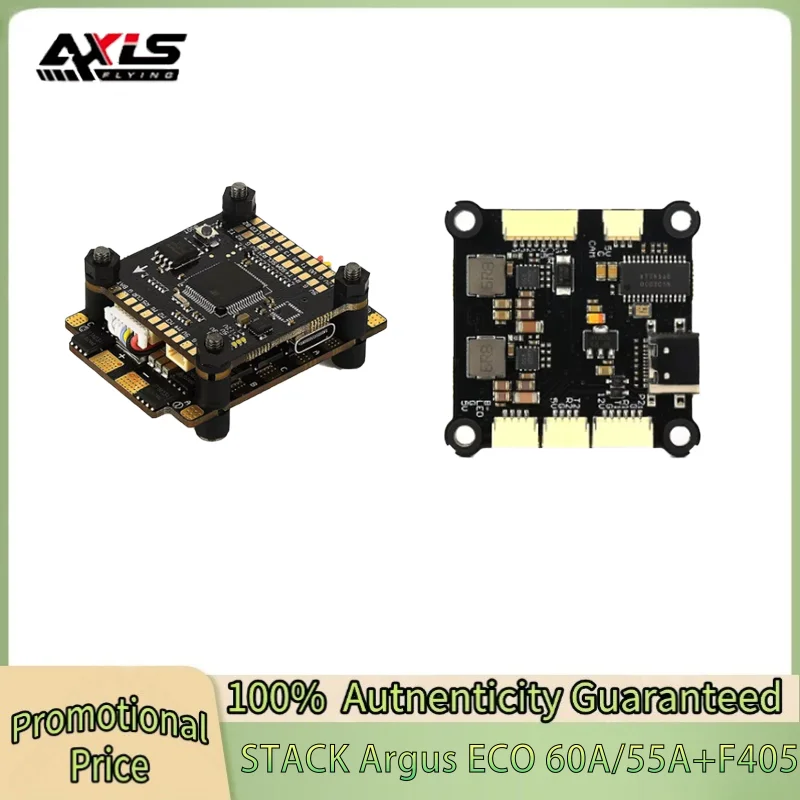 

AxisFlying Argus ECO STACK F405 Flight Controller BLHELI_S 55A/60A 4in1 ESC 4-6S 30X30mm for FPV Freestyle Drone DIY Parts