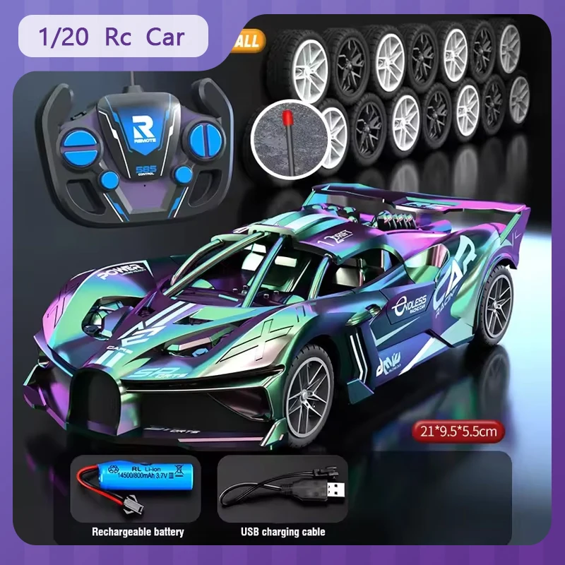 

1/20 Rc Car 4ch High-Speed Sports Car Electric Racing Remote Control Car Fall Resistant Children And Boys Toy Birthday Gift