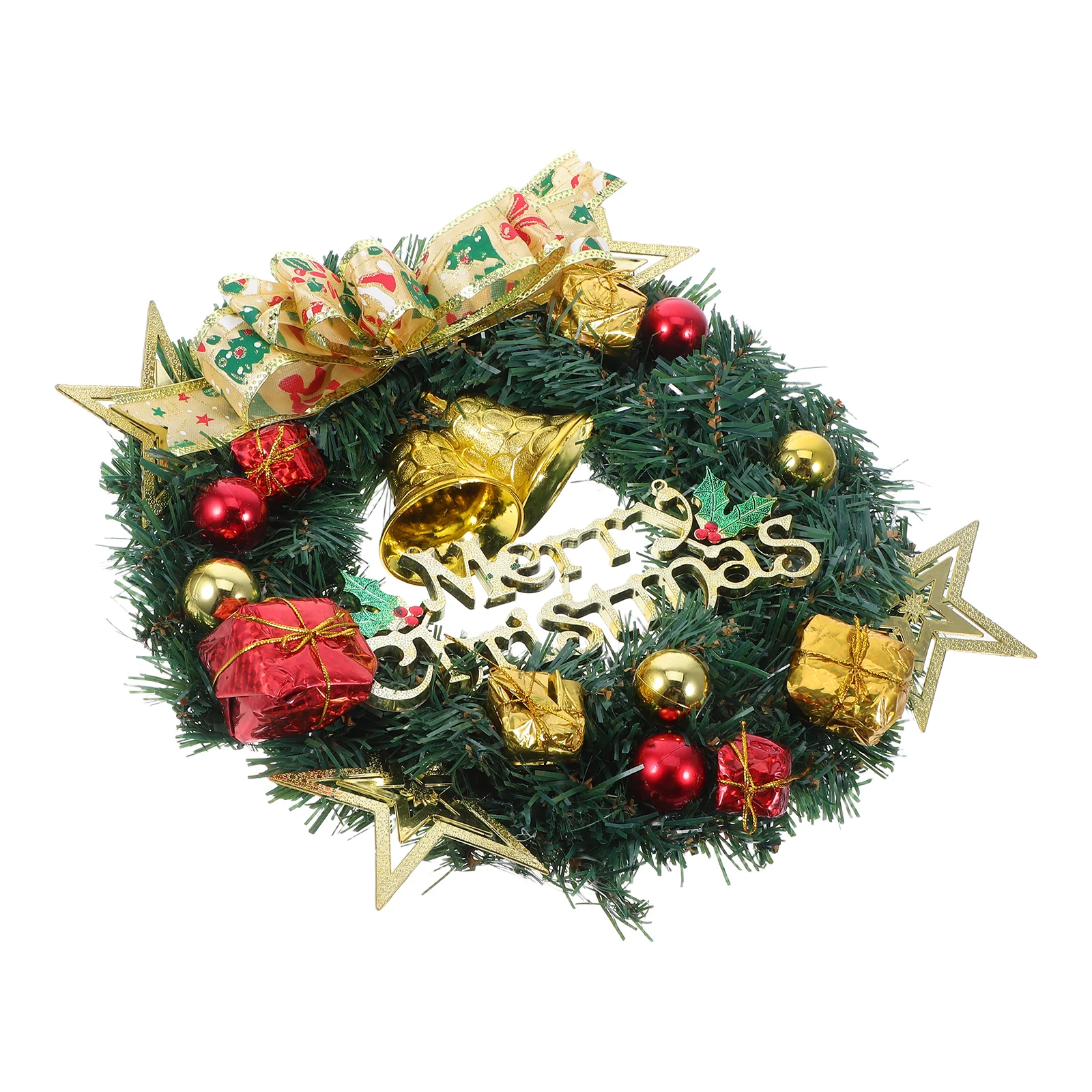 

Snowman Wreath 30x30x8cm PVC Garland Christmas Ornament Holiday Door Wall Decor Bright Colorful Creative Embellishment Christmas