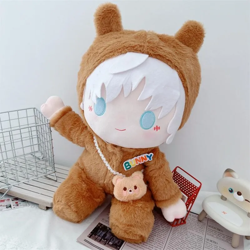 40cm Doll Clothes for Cute Fluffy Soft Plush Bear Bunny Suit with Bag Cartoon DIY Doll Clothes Accessory Anime Game Periphery