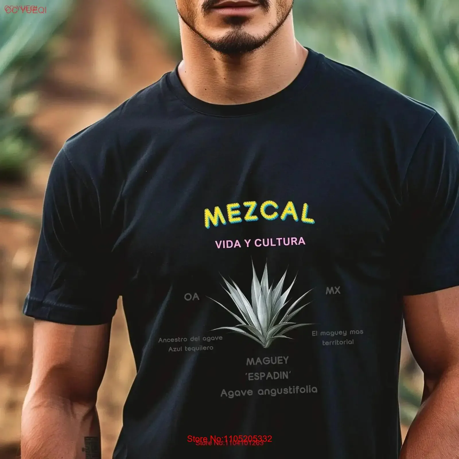 Mezcal Camiseta Agave Mexican vintage Lavado Top para uso diario Transpirable Unisex Ropa de diseñador versátil Moda suave
