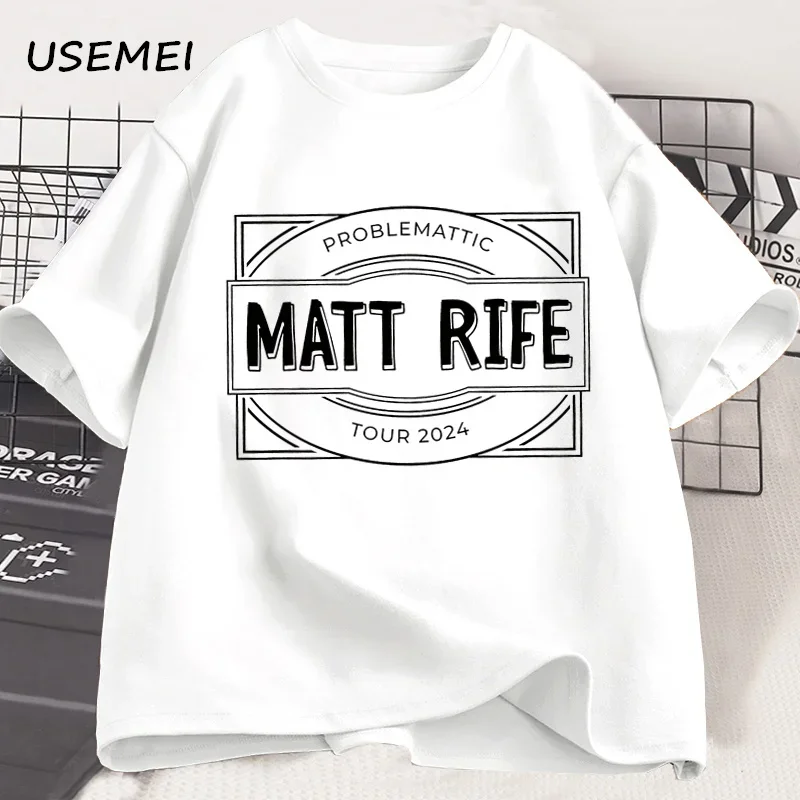 Matt Rife Problemattic Tour T-Shirt World Tour Tshirt Matt Rife Comedian Tees Casual Short Sleeve Fan Natural Selection Tees