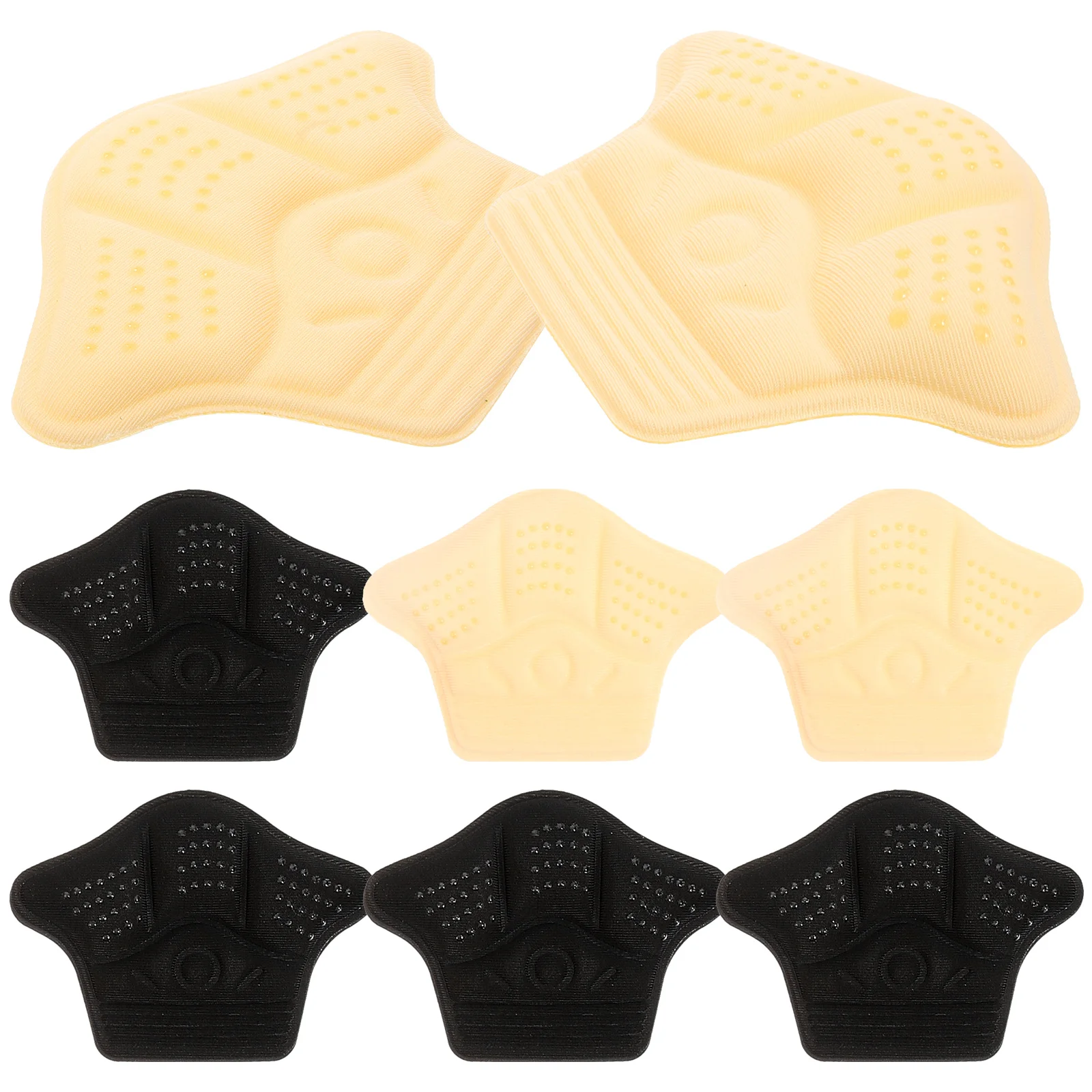 

8 Pcs Anti-slip Foot Patches 4 Double Sided Gel Pads Black Brown Thick Thin Heel Grips Inserts Shoe Filler Comfort Fit Reduce