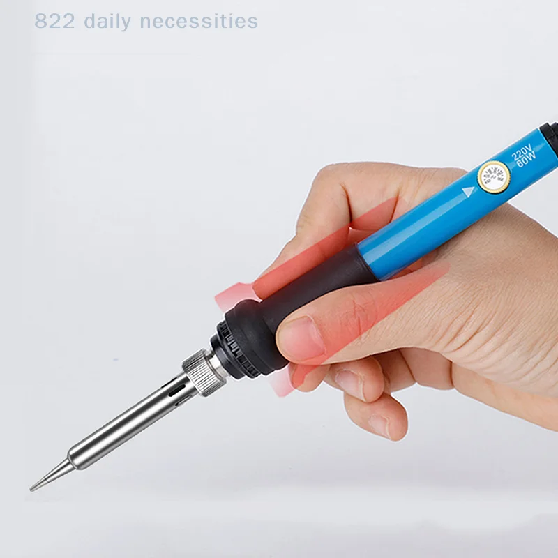 Mini Soldering Iron Adjustable Temperature Electric Solder Iron Rework Station Mini Handle Heat Pencil Welding Repair Tools 60W