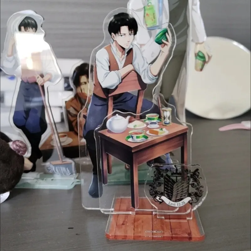 Levi Ackerman Acryl Stand Figuur Aanval op Titan Anime Perifere Cartoon Originaliteit Delicaat Desktop Combinatie Ornament