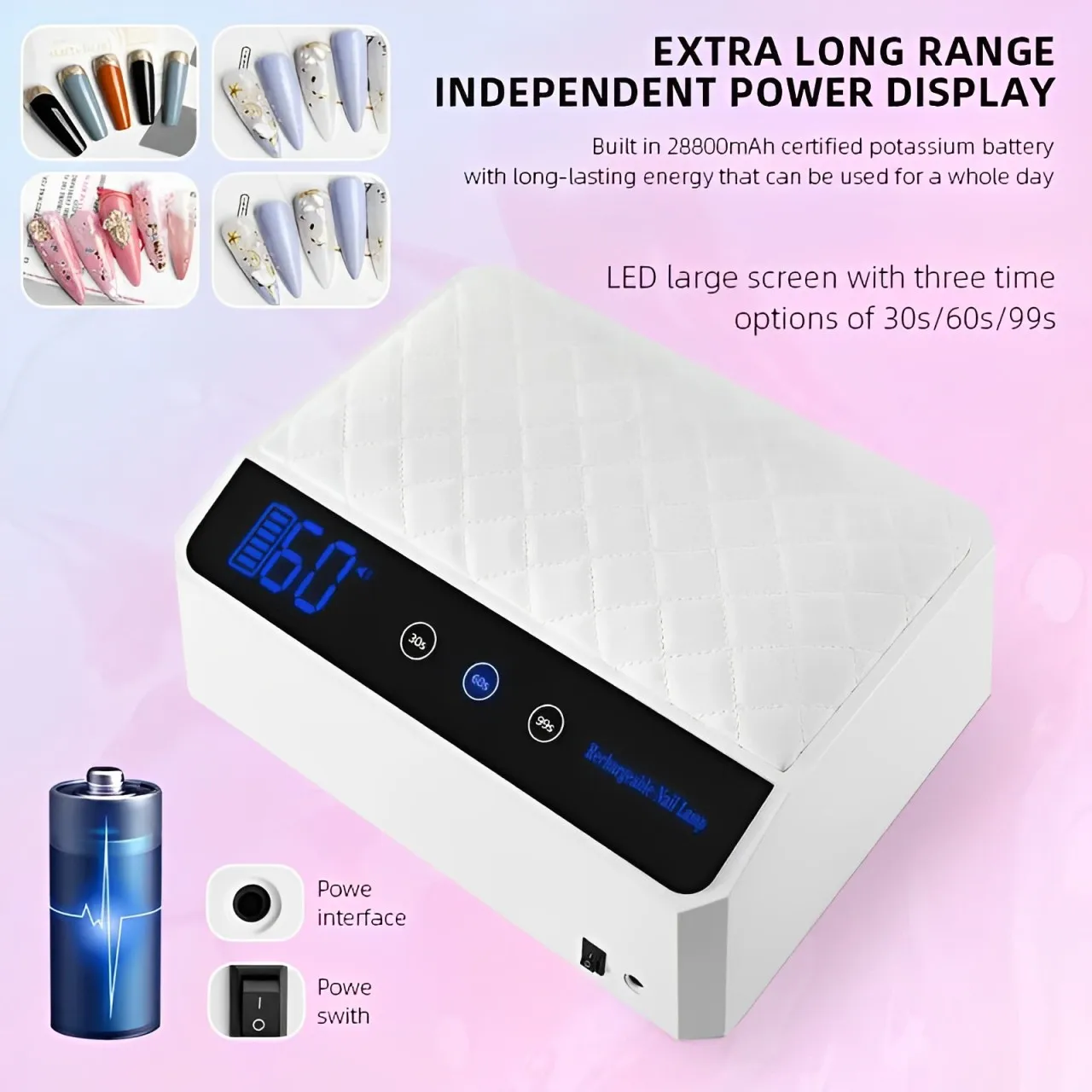 قابلة للشحن الأشعة فوق البنفسجية LED مسمار مصباح 69 المصابيح اللاسلكي مسمار مجفف ل هلام البولندية المهنية مسمار الفن مانيكير أدوات للمنزل وصالون