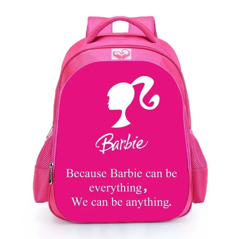 Anime Barbie Kids Backpack Cartoon Cute Girl Fashion Large Capacity Waterproof Shoulder Bags Kawaii Portable Sports Bag Gift