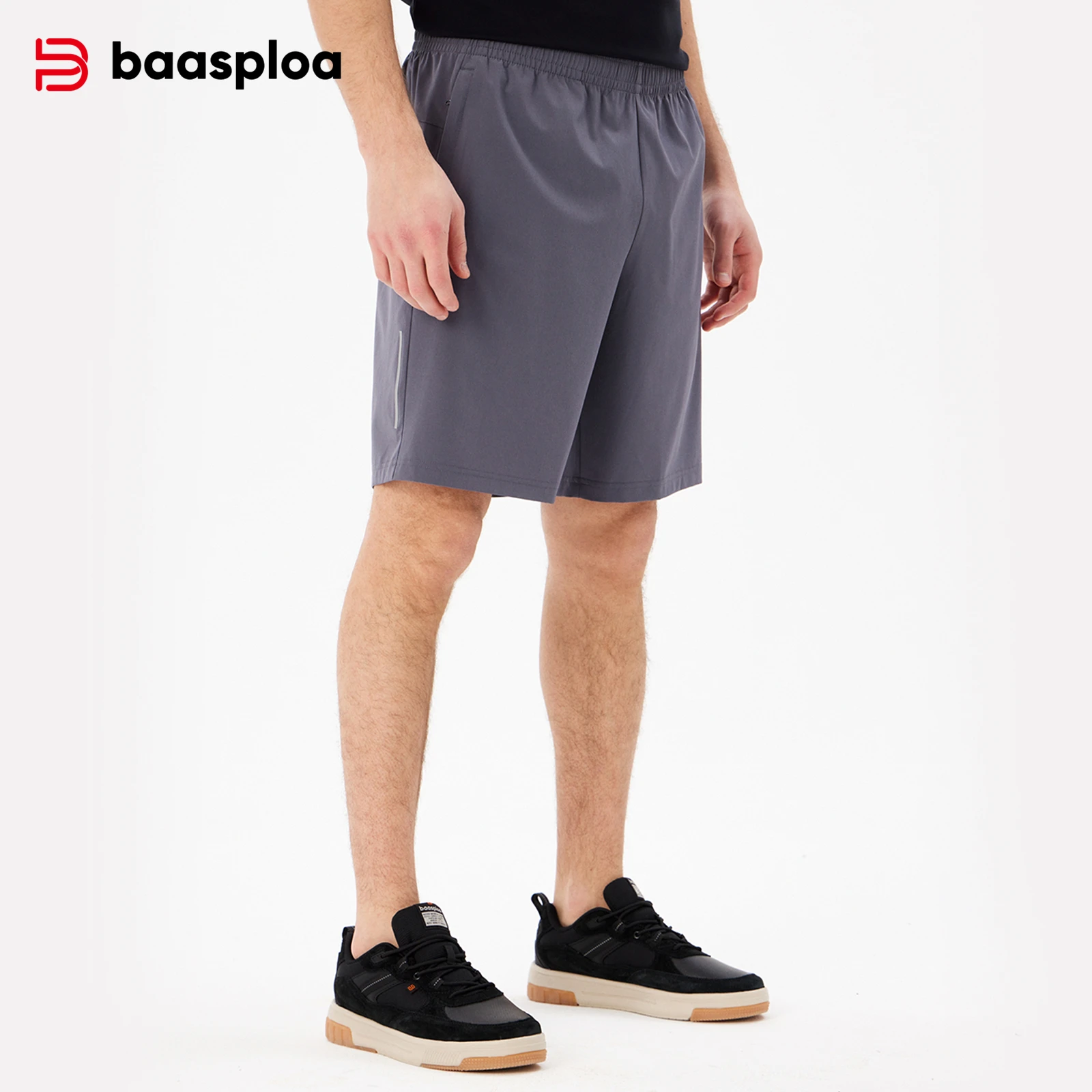 Baasploa-Short de sport respirant pour homme, short de sport d'été, short de jogging à séchage rapide pour homme, short élastique décontracté, cordon de proximité, mode, document solide