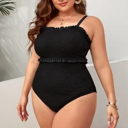 2025 jednoczęściowy strój kąpielowy kobiety Monokini Plus rozmiar duży strój kąpielowy body damski strój kąpielowy bikini push-up kostiumy kąpielowe Mujer 4XL