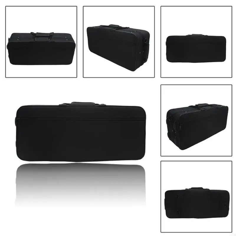 Trumpet Carrying Case Water Resistant Double Transport Handles Trumpet Box with Handle Strap 