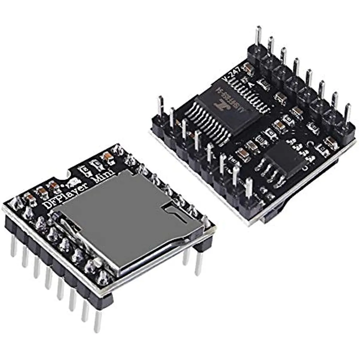 5PCS DFPlayer Mini MP3 Player Audio Module MP3 Voice Decode Board Supporting TF Card U-Disk IO/Serial Port/AD for Arduino