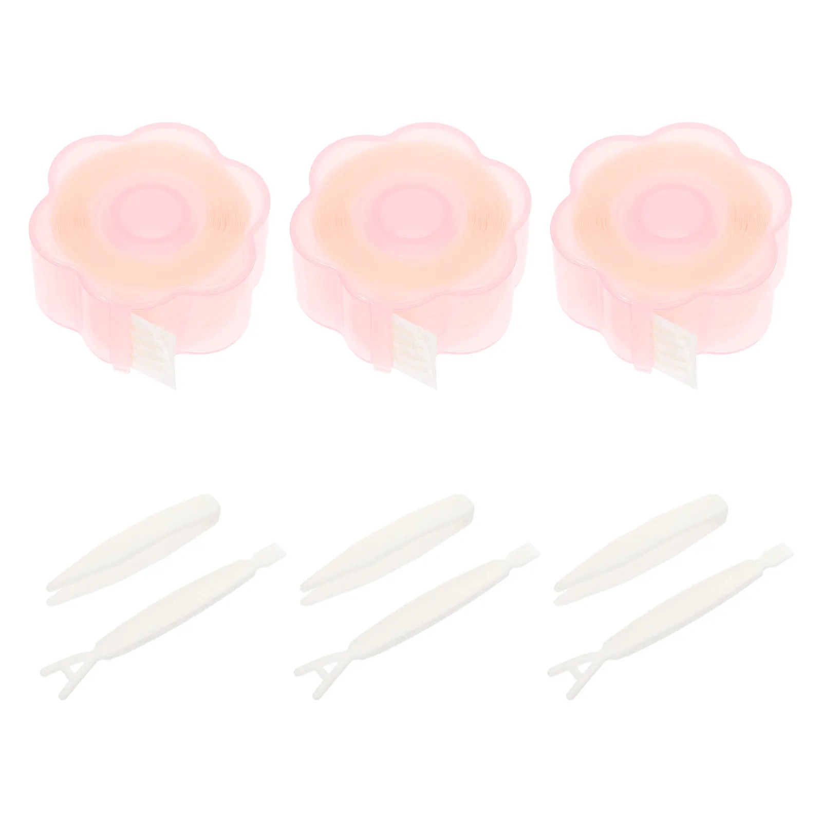 Invisible Double Eyelid Tape 3 Rolls Natural Lace Eye Makeup Stickers Lightweight Comfortable Long Lasting