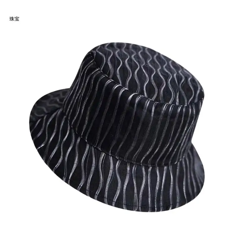 X5QE Cyber Punk Glowing Fisherman Hat Adjustable Brightness Hat For Party Enthusiasts