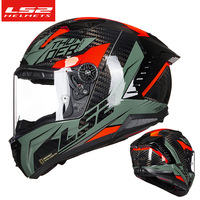 LS2 THUNDER Full Face Motorcycle Helmet ls2 ff805 carbon fiber helmets double D-ring