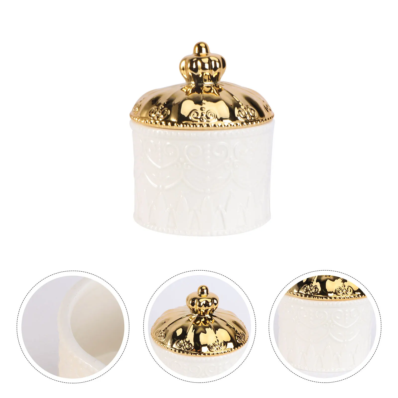 

1Pcs Pottery Jewelry Box Delicate Craftsmanship Gift Wrapping Container for Candies Biscuits Necklaces Romantic Wedding Party