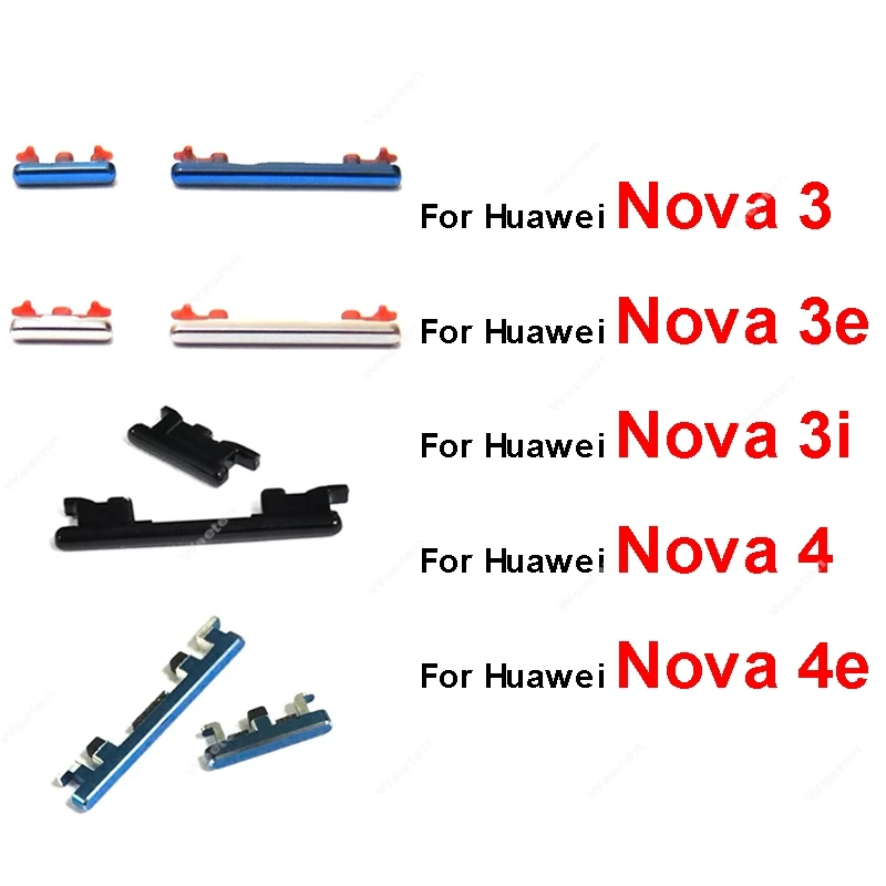 Power Volume Side Switch Buttons For Huawei Nova 3 4 3i 3e 4e Power On Off Volume Control Sidekeys Buttons Repair Parts