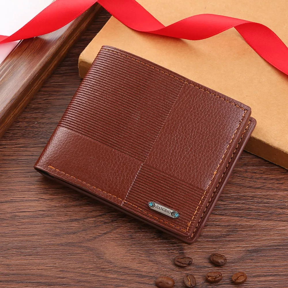 Thin Men's Wallet New Multi Card Large Capacity Short Wallet Portable Lightweight Money Clip Male