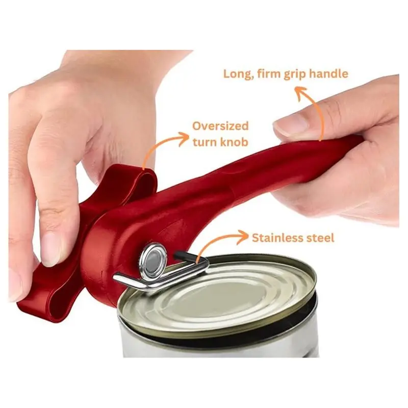 【LIMITED TIME DISCOUNT】 Blade, Safe Side-Cut Manual Can Opener- Stainless Steel, Smooth Edge Design, Works Efficiently On