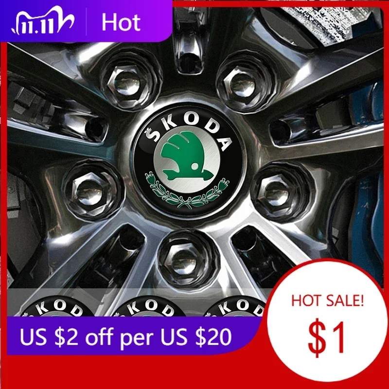 

Car Sticker 2025 New 56MM Wheel Hub Cap Sticker Car Caps Rim Stickers Badge Cover For Skoda Octavia KAMIQ KODIAQ SUPERB RAPIDFAB