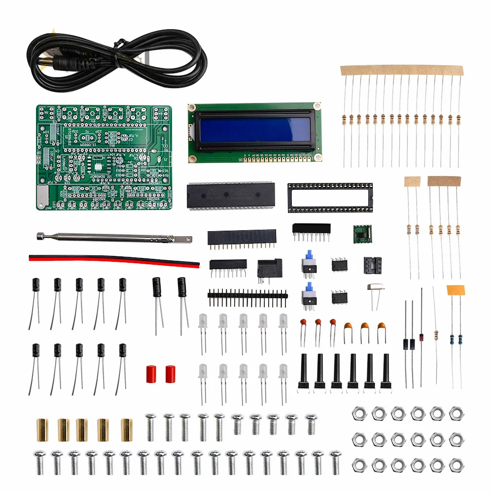 DIY Radio Electronic Kit RDA5807 Digital FM Radio Receiver 87-108MHZ Component Solder LED Flashing Light Tech Learning Tool