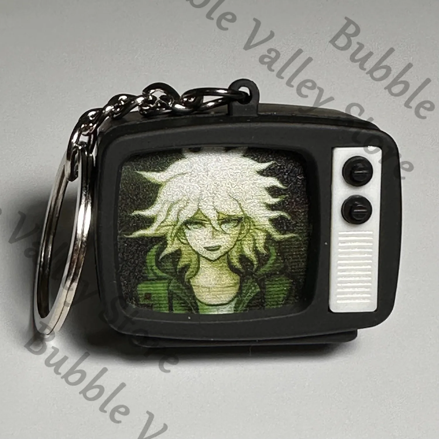 أنيمي دانغانرونا ناجيتو كومايدا تأثيري مضيئة وصوتية سلسلة مفاتيح تلفزيون صغيرة الكرتون التلفزيون مجموعة كيرينغ قلادة هدية عيد الميلاد #4