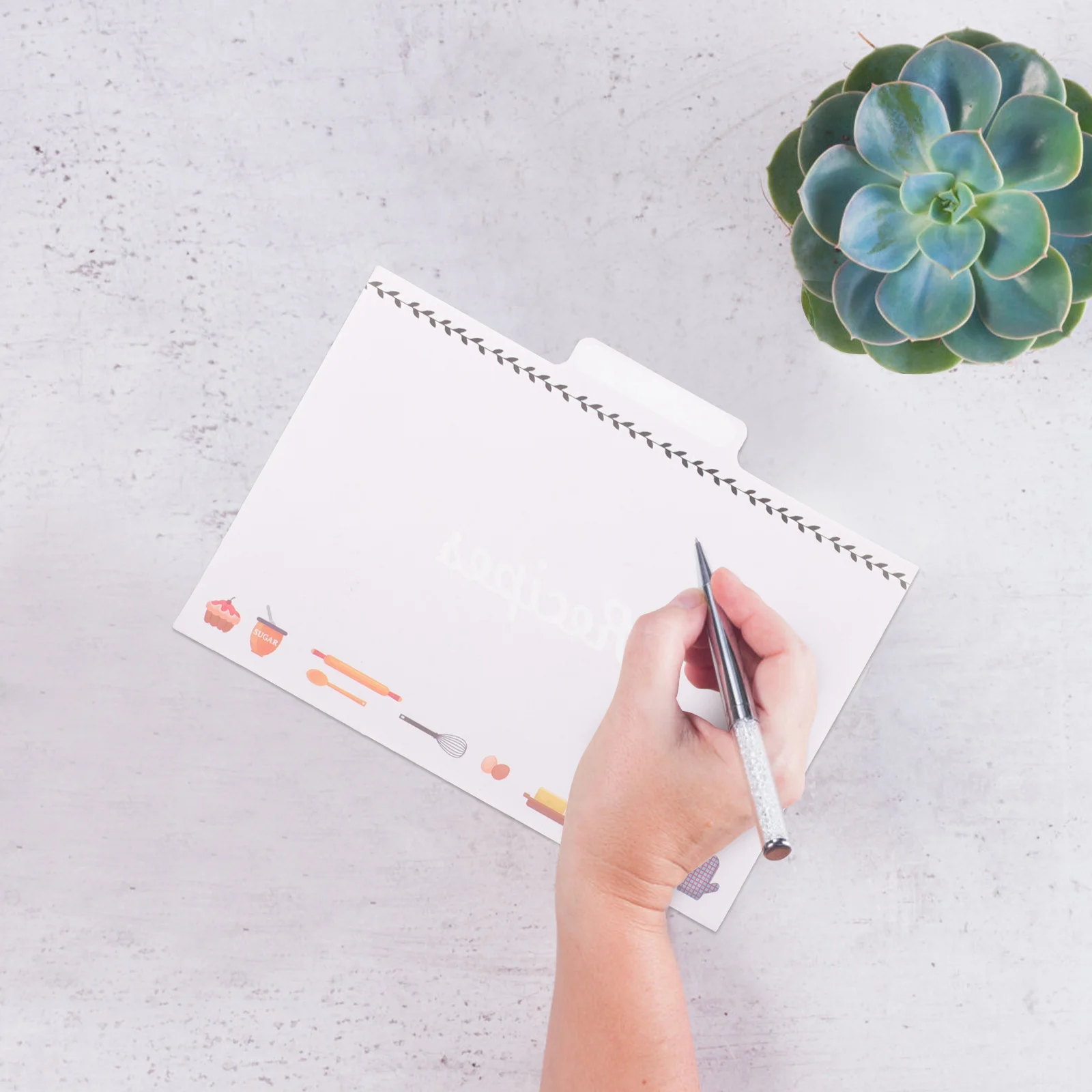 Zestaw kartek kucharskich 25 sztuk, jaskrawe kolory, wysoka jakość, gładka powierzchnia do pisania, zaokrąglone rogi, kartki do notowania przepisów kulinarnych do użytku domowego.